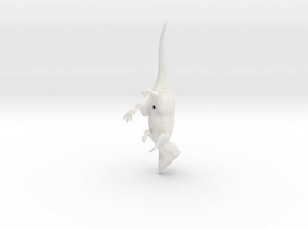 Aquilops walking pose in White Natural Versatile Plastic