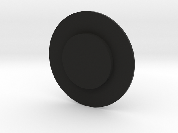 Capstan button cover  in Black Natural Versatile Plastic