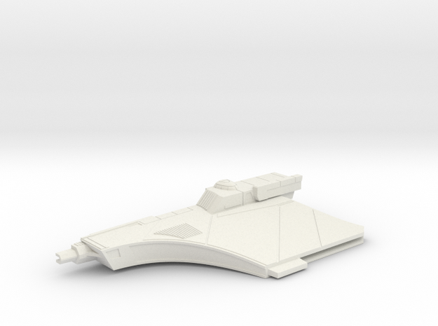 1/1000 Klingon TOS Battlecruiser Left Hull in White Natural Versatile Plastic