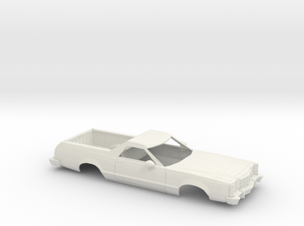 1/25  1977-79 Ford Ranchero Shell in White Natural Versatile Plastic