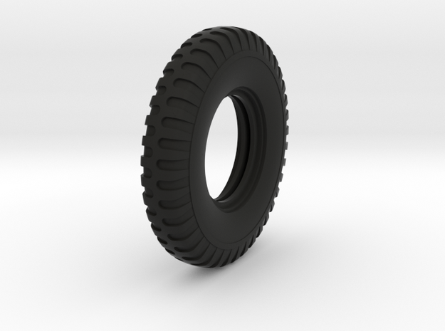 1/10 7.00 x 16" Willys Jeep tire in Black Natural Versatile Plastic