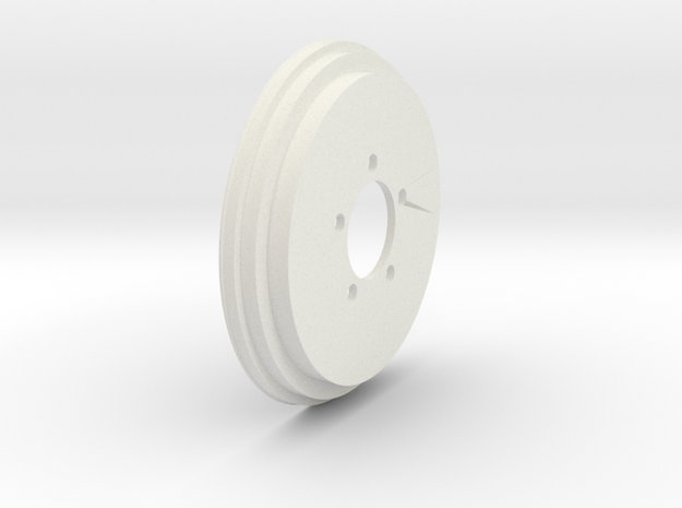 1/10 Willys Jeep tire wheel B in White Natural Versatile Plastic