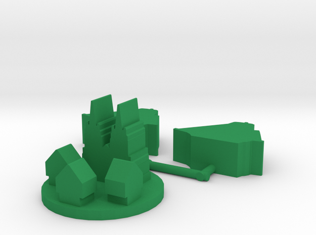 Custom Order, green 3, 3-set in Green Processed Versatile Plastic