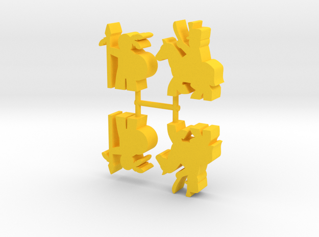 Custom Order, yellow 3, 4-set in Yellow Processed Versatile Plastic
