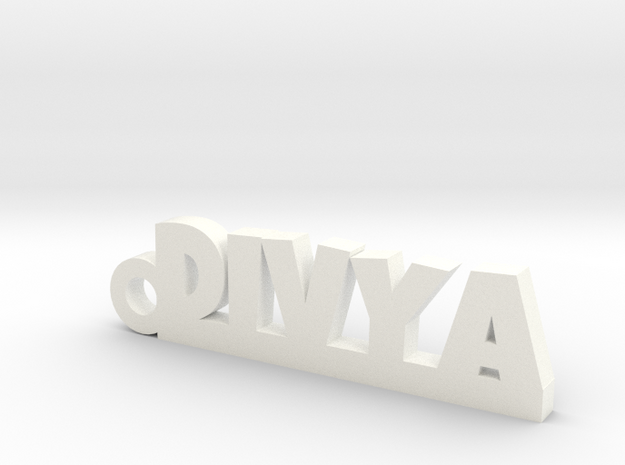 DIVYA_keychain_Lucky in White Processed Versatile Plastic