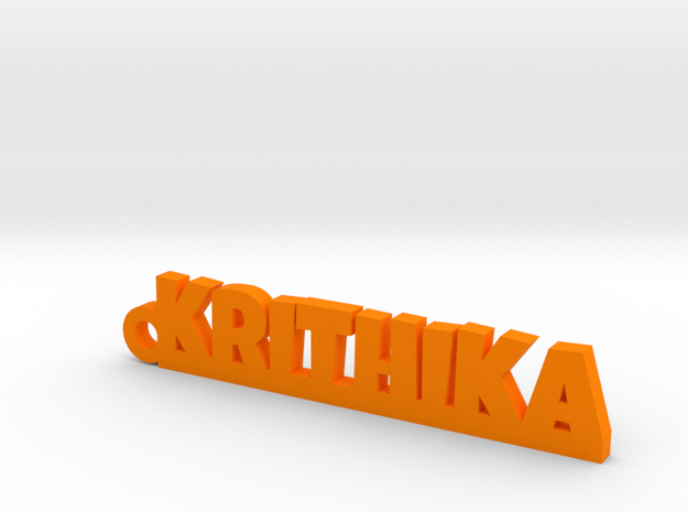 KRITHIKA_keychain_Lucky in Orange Processed Versatile Plastic