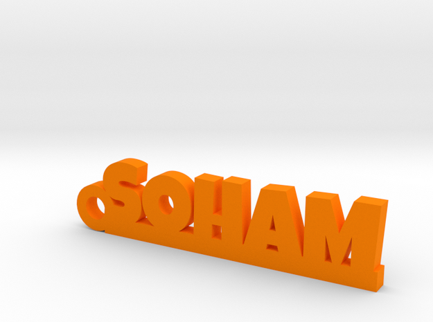 SOHAM_keychain_Lucky in Orange Processed Versatile Plastic
