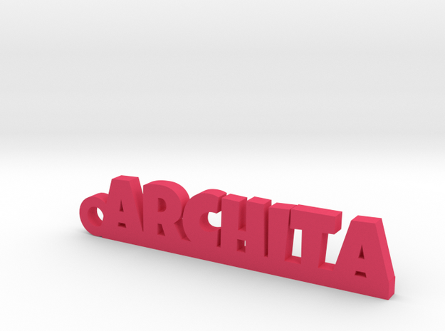 ARCHITA_keychain_Lucky in Pink Processed Versatile Plastic