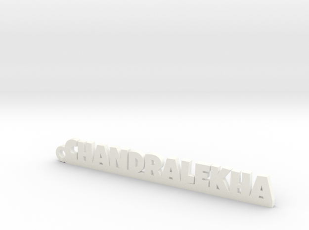 CHANDRALEKHA_keychain_Lucky in White Processed Versatile Plastic