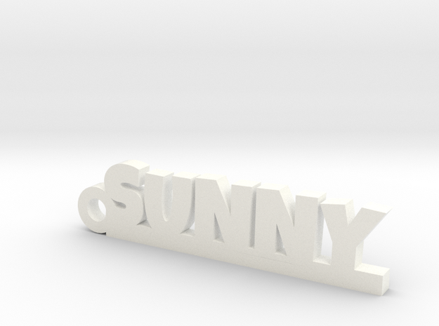 SUNNY_keychain_Lucky in White Processed Versatile Plastic