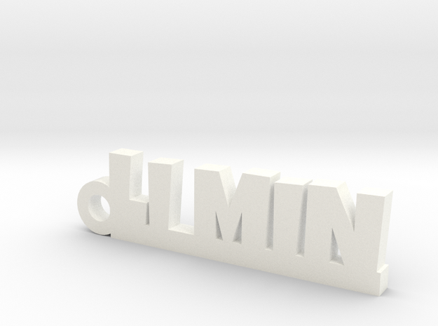 LI MIN_keychain_Lucky in White Processed Versatile Plastic