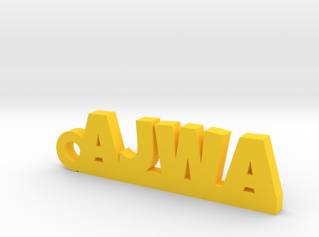 AJWA_keychain_Lucky in Yellow Processed Versatile Plastic