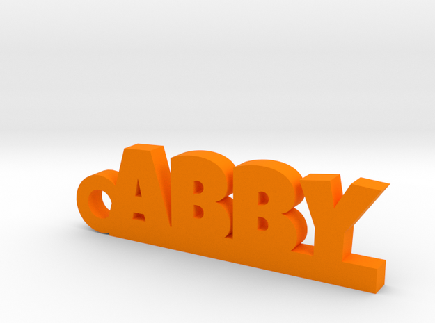ABBY_keychain_Lucky in Orange Processed Versatile Plastic