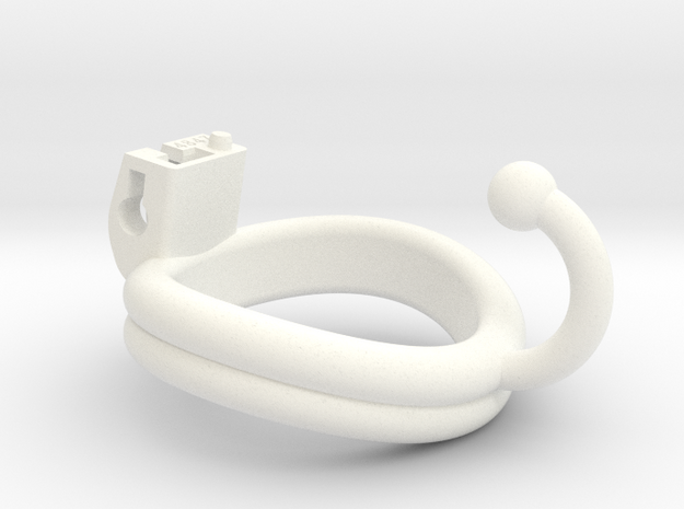 Cherry Keeper Ring - 48x47mm Dbl ~47.5mm Ball Hook in White Processed Versatile Plastic