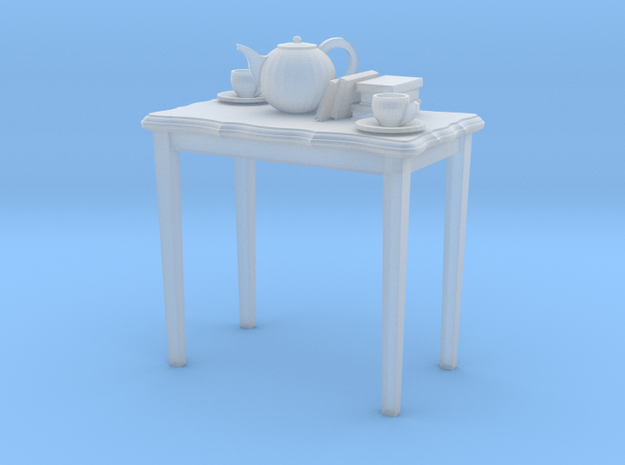table with tea and books in Tan Fine Detail Plastic