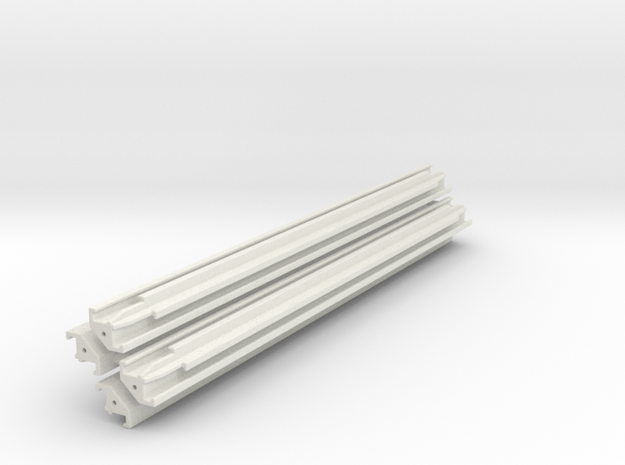 Verbau Eckträger 7.5m Set / shoring rail corner in White Natural Versatile Plastic: 1:50
