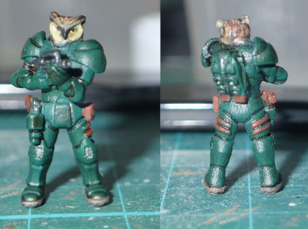 Space Owl Warrior in Tan Fine Detail Plastic: 1:48 - O