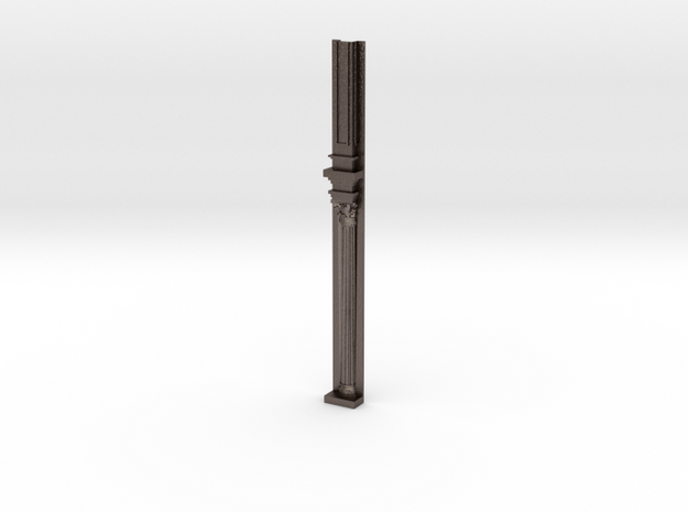 Miniature 1:48 Corinthian Pilaster in Polished Bronzed Silver Steel