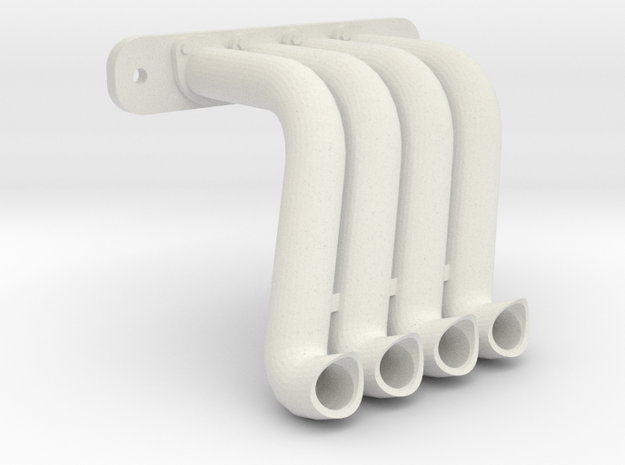 Axial SMT-10 Exhaust Header DP-01 (Right) in White Natural Versatile Plastic