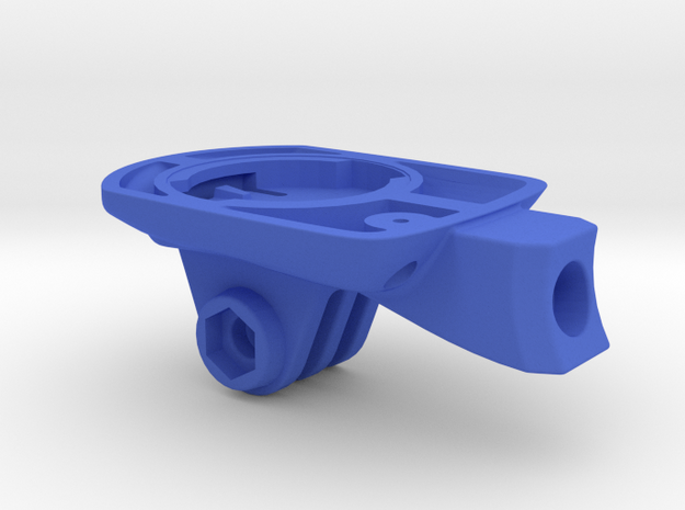 Wahoo Elemnt Bolt GoPro Easton ICM Mount in Blue Processed Versatile Plastic