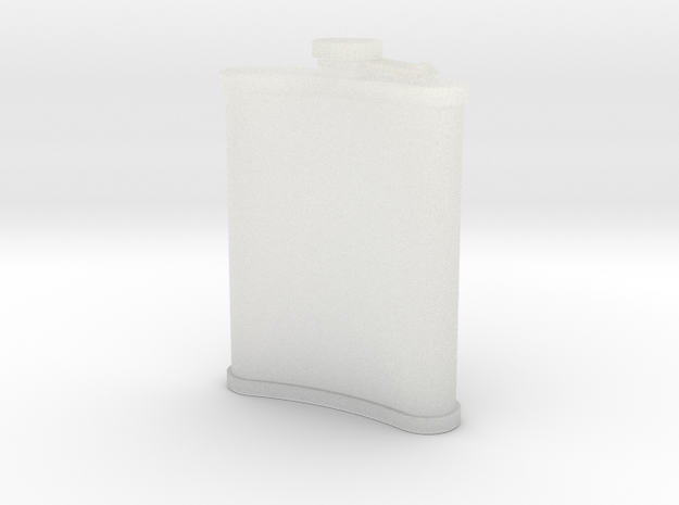 1/6 Scale Metal Drinking Flask in Tan Fine Detail Plastic