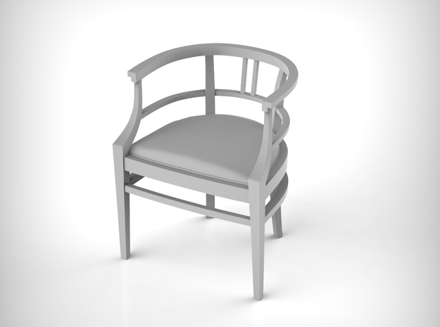 Chair 15. 1:12 Scale  in White Natural Versatile Plastic
