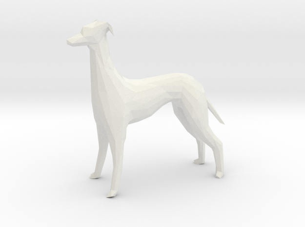 Greyhound dog in White Natural Versatile Plastic