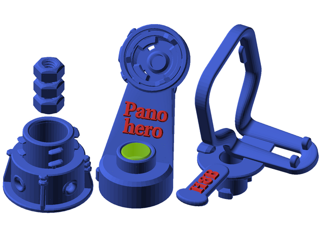 Panohero-Mini for Hero 8 in Blue Processed Versatile Plastic