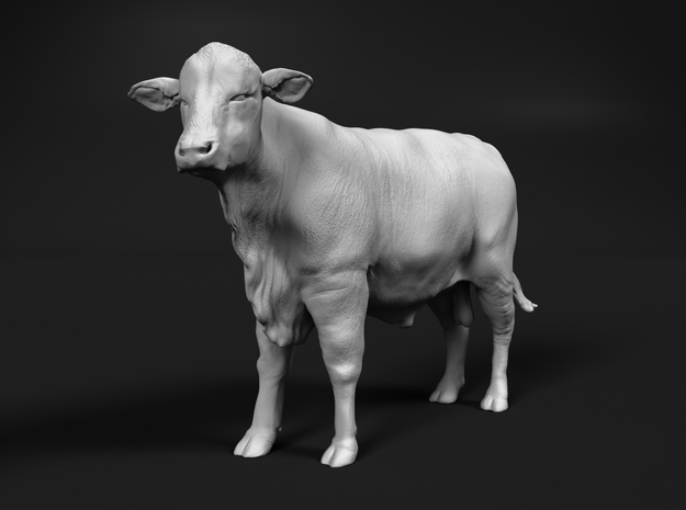 Brangus 1:64 Standing Young Bull in Tan Fine Detail Plastic