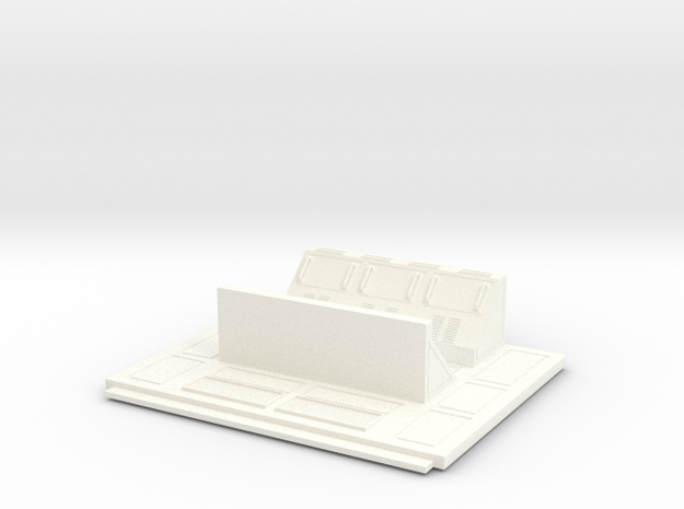Set-1 CC Wall Console-01-Short-72 in White Processed Versatile Plastic