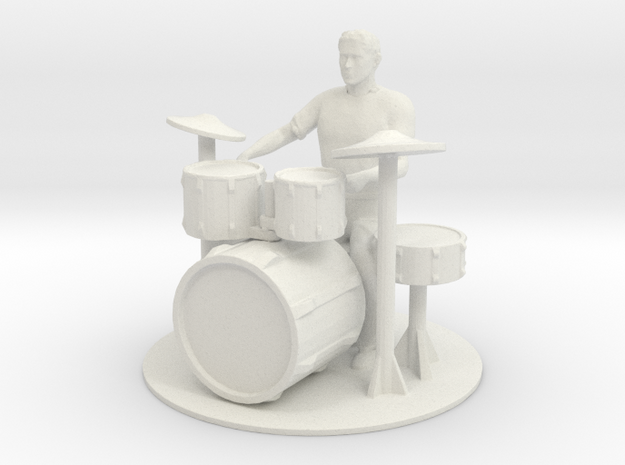Printle Thing Drums & Drummer 1/32 in White Natural Versatile Plastic