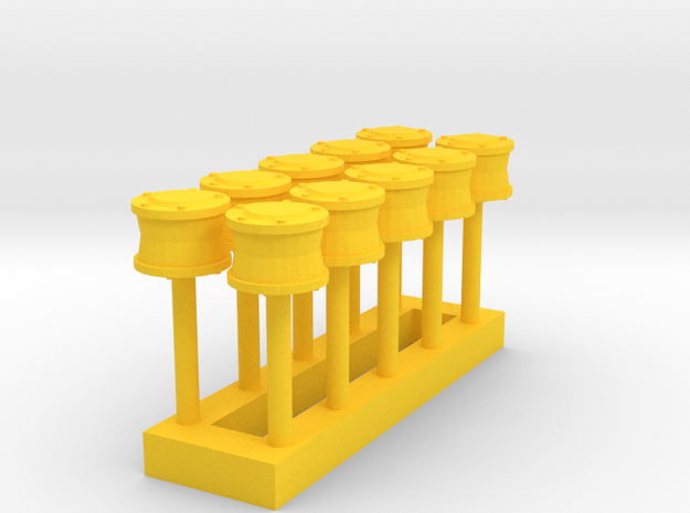 L-02 Mechanical Flange Lubricators (Pack of 10) in Yellow Processed Versatile Plastic