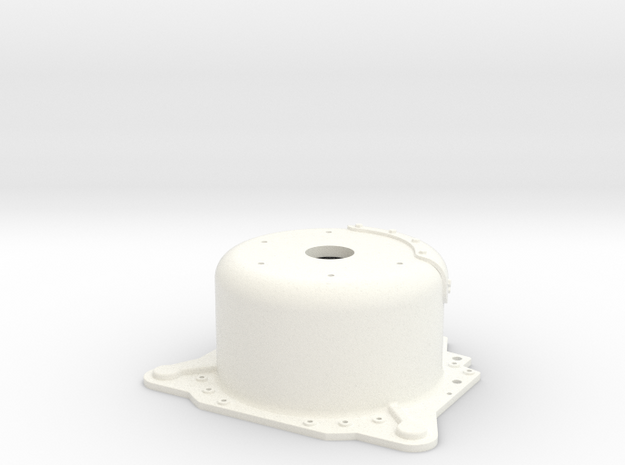 1/12 Lenco 8.125" Dp Bellhousing(No Starter Mnt) in White Processed Versatile Plastic