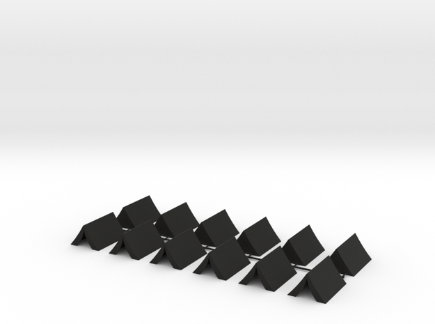 Tent-100x75x50 • Set of Twelve in Black Natural Versatile Plastic