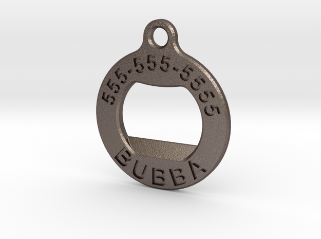 BubbaTag, Original in Polished Bronzed Silver Steel