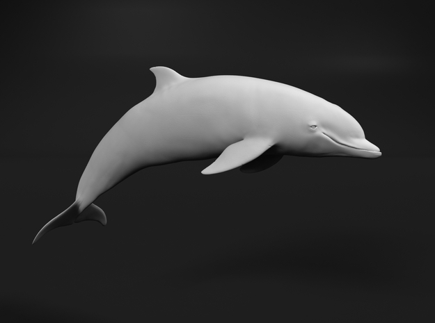 Bottlenose Dolphin 1:120 Breaching 1 in Tan Fine Detail Plastic