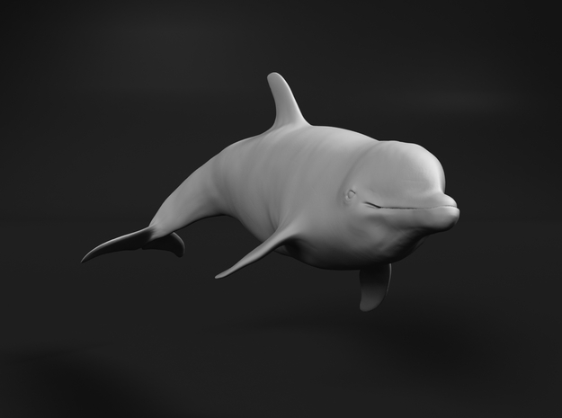 Bottlenose Dolphin 1:48 Swimming 1 in White Natural Versatile Plastic