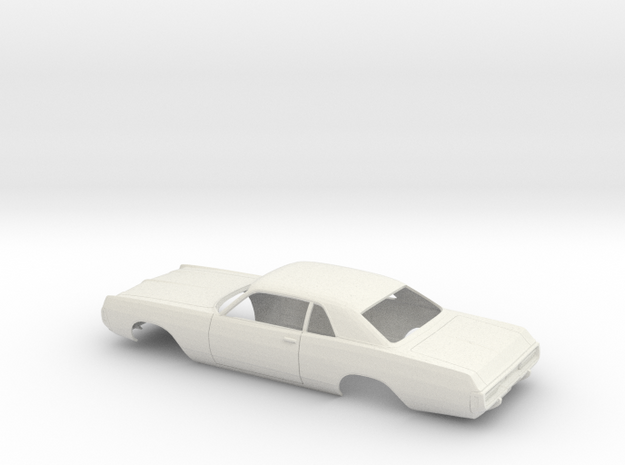 1/25 1971-72 Dodge Polara Coupe Shell in White Natural Versatile Plastic