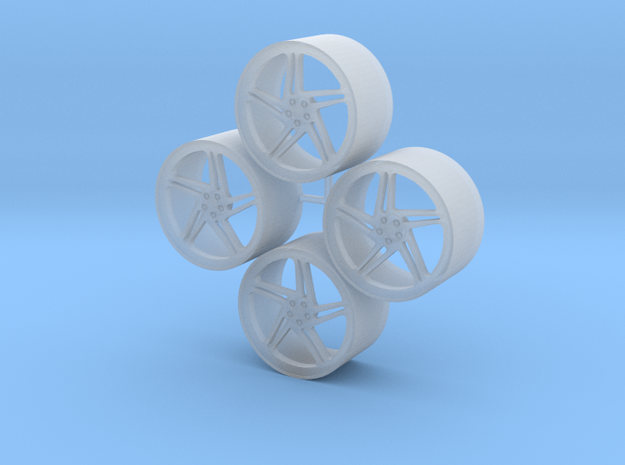 20'' Vossen LC-102T  wheels in 1/24 scale in Smooth Fine Detail Plastic