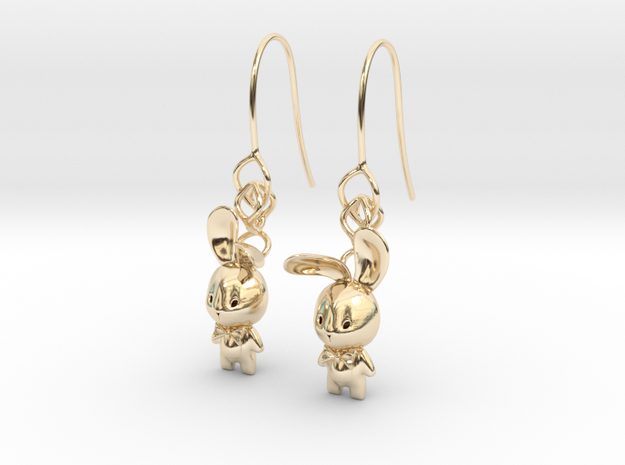 Bunny Earring in 14k Gold Plated Brass