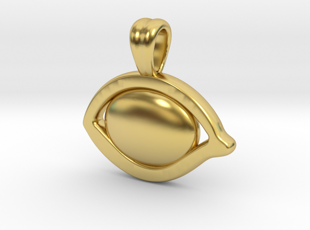 Eye [pendant] in Polished Brass