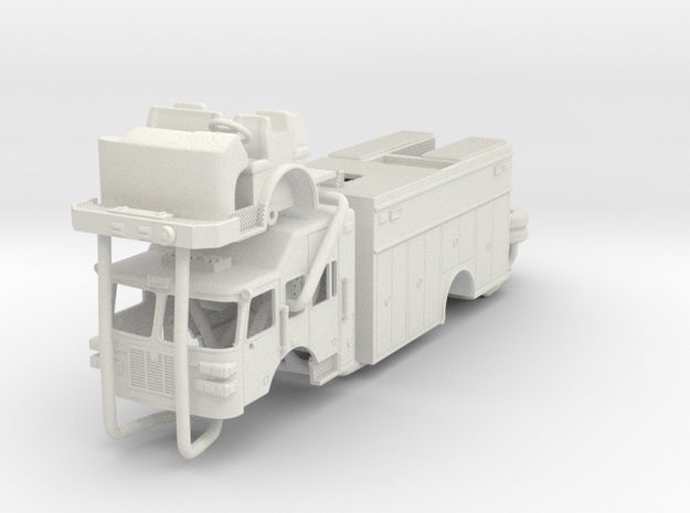 1/87 Sutphen Heavy Rescue Body compartment (UPDATE in White Natural Versatile Plastic