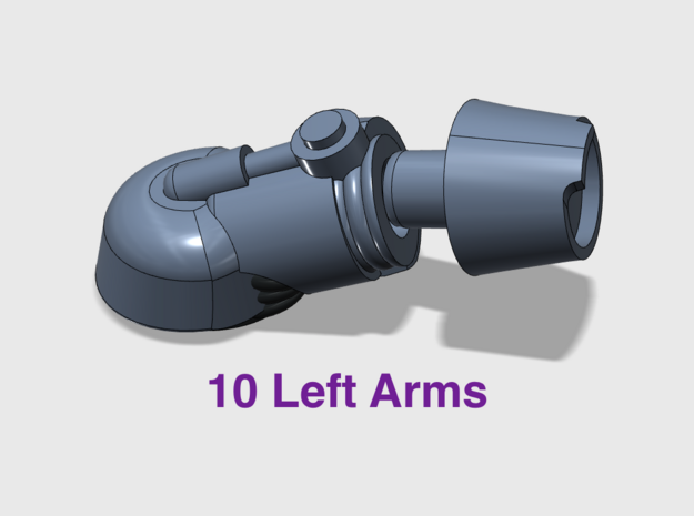 10x Loyal - Adjustable Left Terminator Arms in Tan Fine Detail Plastic