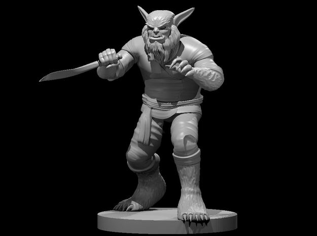 Bugbear Male Monk in Tan Fine Detail Plastic