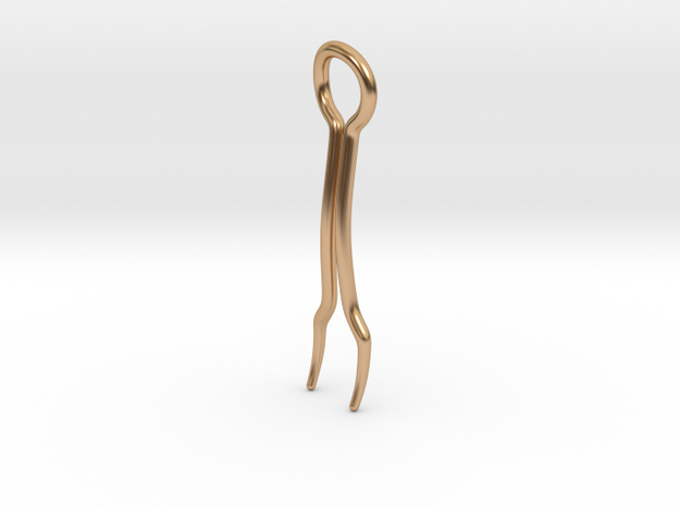 Three Curve Hairpin in Polished Bronze