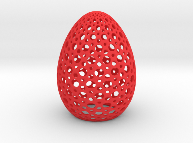 Egg Round1 in Red Processed Versatile Plastic