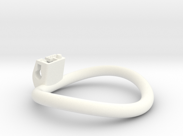 Cherry Keeper Ring - 66x60mm Wide Oval -12° ~63mm in White Processed Versatile Plastic