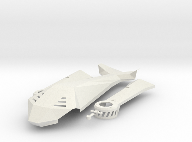 Lynxmotion VTail 500 Canopy in White Natural Versatile Plastic