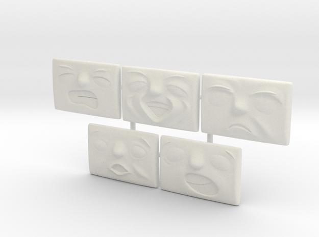 Small Face Pack (G1 Scale) in White Natural Versatile Plastic