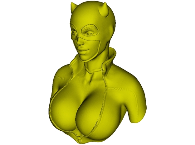 1/9 scale Catwoman superheroine bust in Tan Fine Detail Plastic